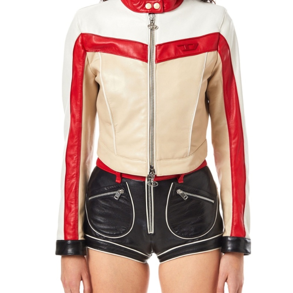 DIESEL leather bike racer hot short shorts - Picture 5 of 15